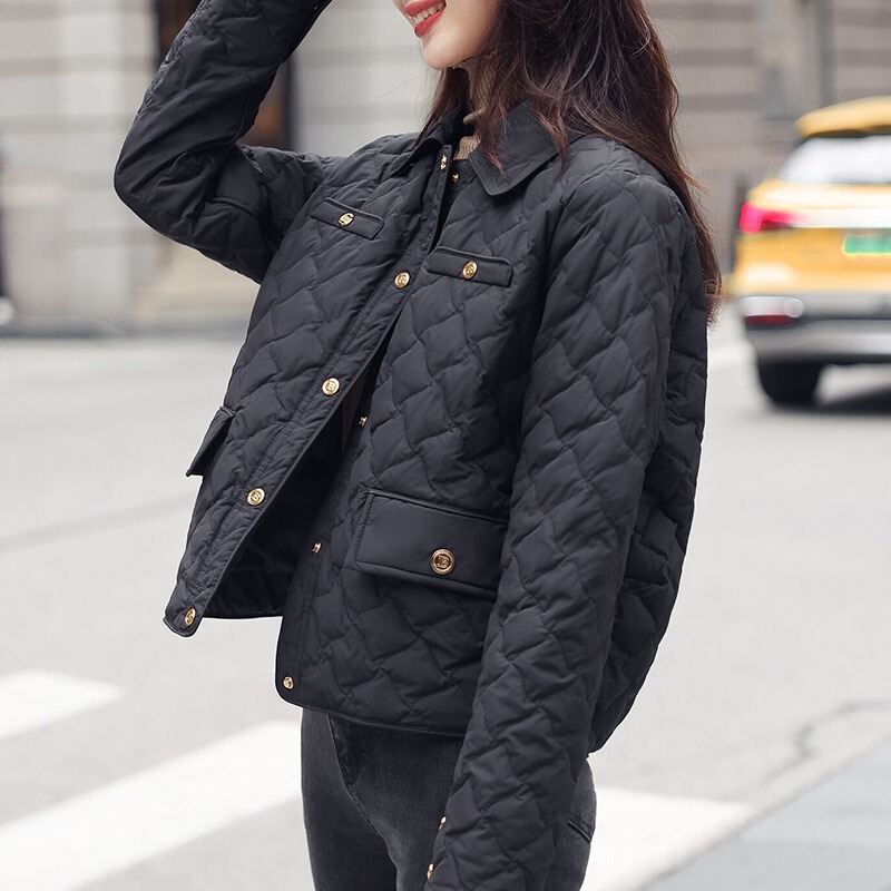 Chanel-Style Short down Jacket for Women, 2025 Winter New Quilted Fashion Lightweight Thin Coat for Petite Women