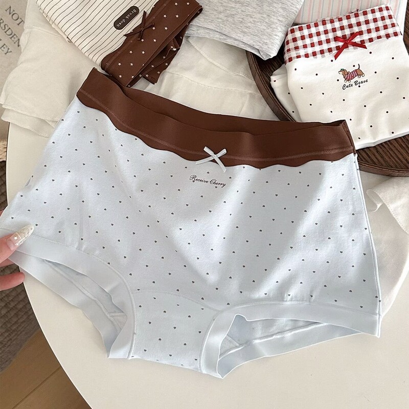 Polka Dot Pure Cotton Boxer Briefs for Women, Summer Thin Style, 2026 New Model, High Aesthetic Antibacterial Crotch Shorts
