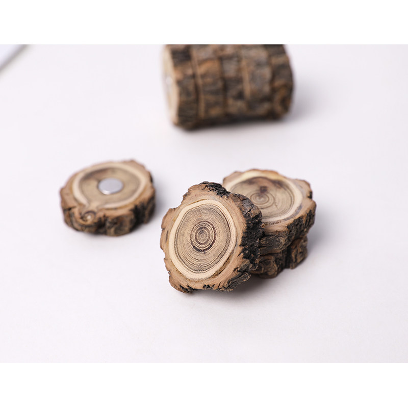 Log Fridge Sticker Magnet Creative Fields Garden Wind Personality Brief American Countryside Message Board Solid Wood Decorative Magnetic Sticker