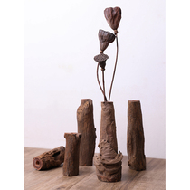 Creative Dead Wood Flower Inserts Living-room Tea Room Zen table surface Decorative Pendulum Pieces Flower Arrangement Small Floral Solid Wood Dry Flower Vases