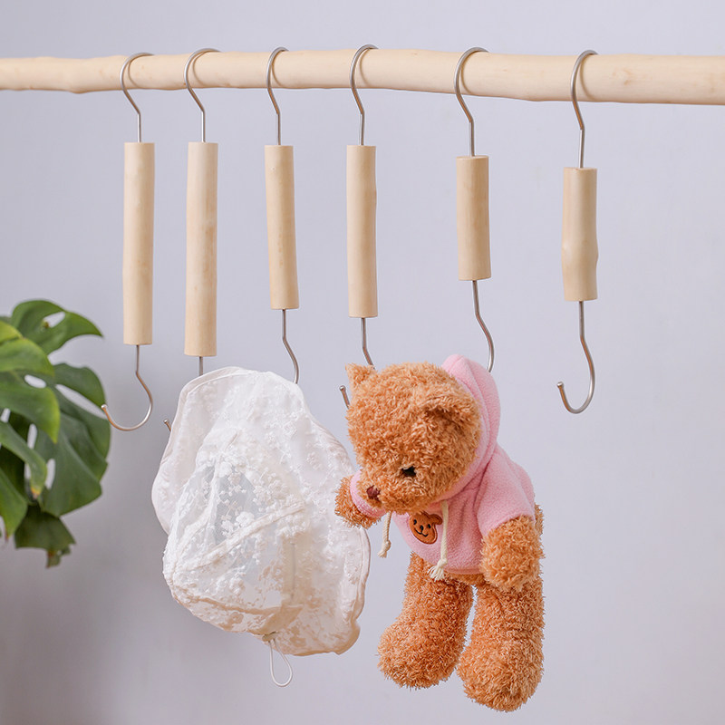 Clothing shop S-type log hook hat jewelry pack hanging display shelf hook hook hook hook