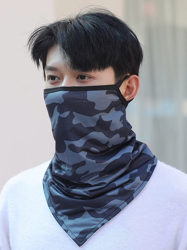 Летний треугольный шарф, шелковый платок, дорожный шарф-платок, маска для рыбалки, защита от солнца