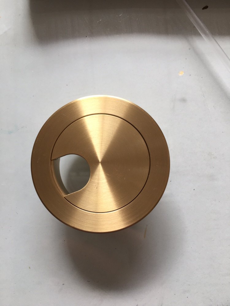 Pure copper office computer desk perforated wiring box home Nordic simple decoration round hole cover junction box