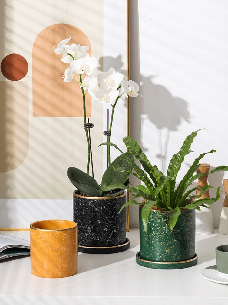 High level sensation flower pots Junko Lan 2021 new high face value jar ceramic Various styling Unique nets Red Sins Wind