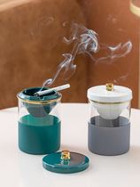 Ashtrays Extravagant Net Red with Ashtray Dormitory Creative Personality Trend Sending Boyfriend Nordic Brief with cover anti-cigarette ash