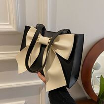 High face value handbag 2021 new fashion office work group bag advanced senses fashion hand girl bag bow tie