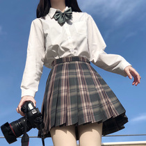 Fish balls and noodles | Tea Horse Road original genuine jk uniform spring and summer student school uniform suit pleated skirt