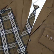 Fish balls and noodles (Itano one middle school) jk plaid skirt pleated skirt boxer bow tie free tie college style uniform