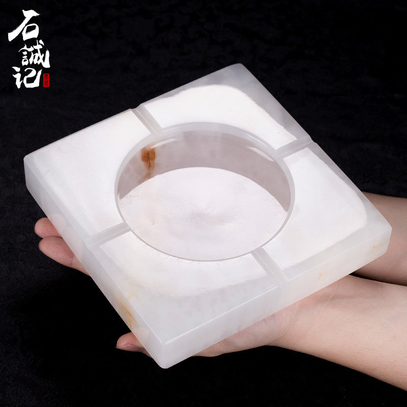 Stone Defection Cigar Jade Cigarette Ashtray Nordic Style Creative Luxury Living Room Tea Table Tete Big Fancy Ktv Home