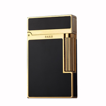 France Langsheng lighter creative personality tide gas windproof grinding wheel inflatable custom made printed word male retro