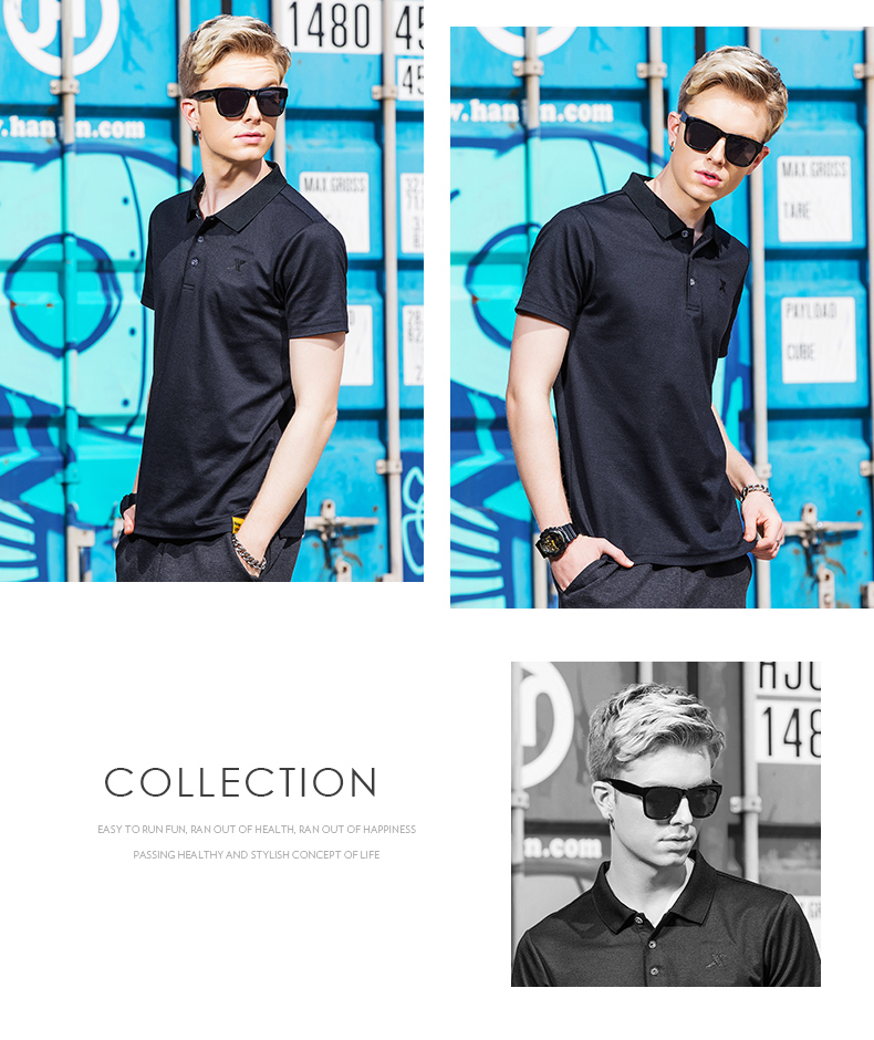 [Direct] đặc biệt bước nam giản dị áo sơ mi POLO đô thị giản dị mùa hè đơn giản xu hướng thời trang mới tay áo ngắn - Áo polo thể thao áo polo uniqlo