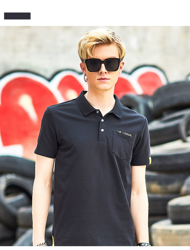 [Trực tiếp] bước đặc biệt nam POLO áo sơ mi ngắn tay đơn hàng cổ áo sơ mi đơn giản - Áo polo thể thao