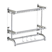 Bathroom cosmetics rack toiletries rack punch-free bathroom stainless steel towel rack bathroom toilet