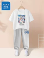 【Комплект хлопка】 J Красочные граффити/белый+J Blue China K/светло -серый