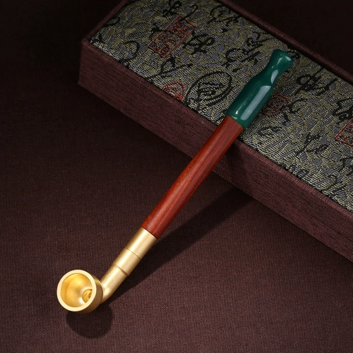 Мужская агатовая старомодная медная курительная трубка ручной работы, подарок на день рождения