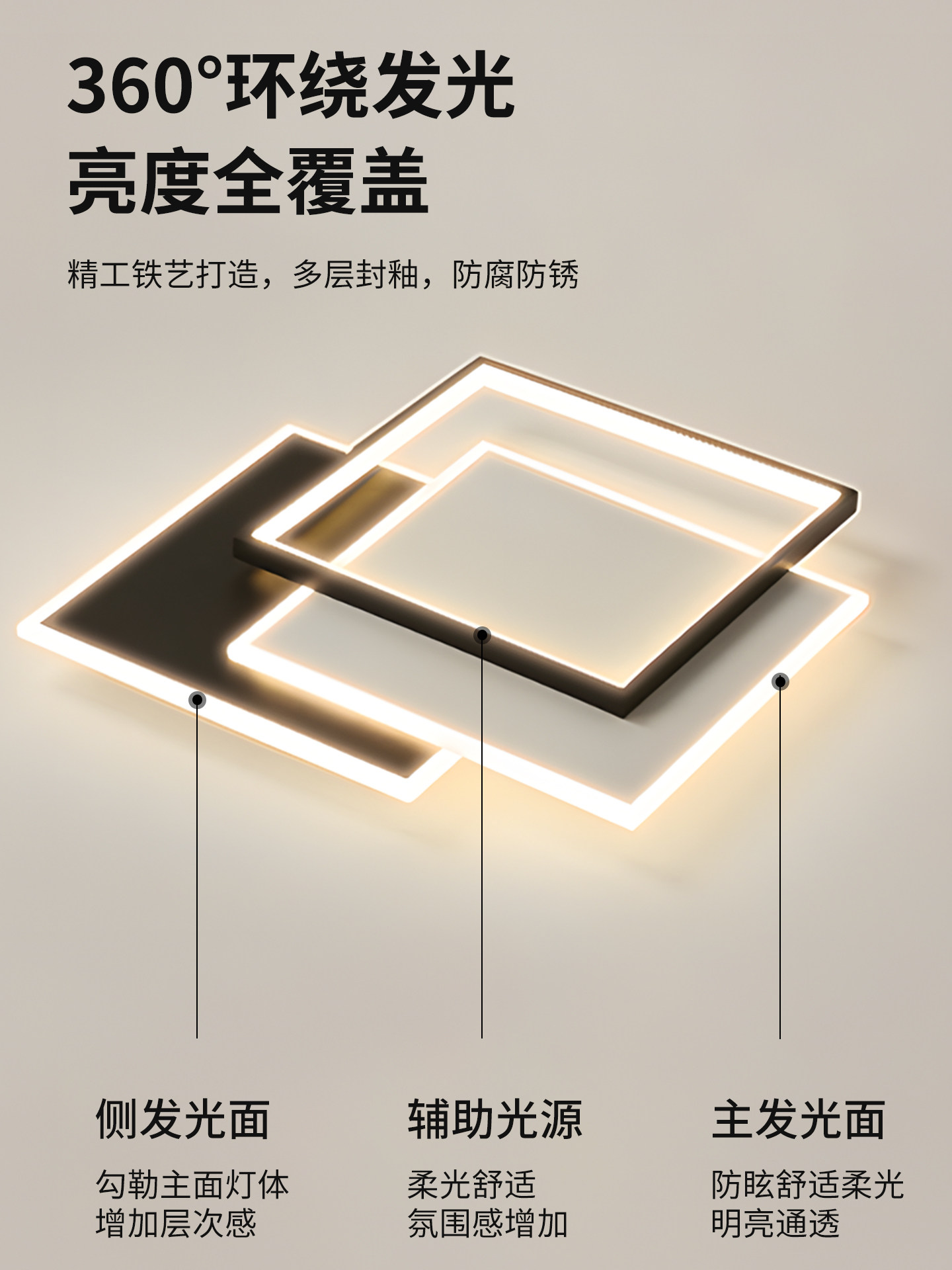 Bedroom Lamp, Ceiling Lamp, Led, Modern, Simple and Elegant, Home Master Bedroom Lamp, Nordic Minimalist Dining Room, Study Room Lighting Fixtures