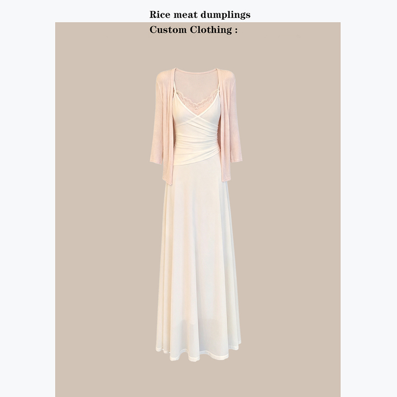 In Stock Now! Gentle and Elegant, Super Beautiful Faux Two-Piece Lace Patchwork Slip Dress Layered with Long A-Line Dress for Summer In Stock Now! Gentle and Elegant, Super Beautiful Faux Two-Piece Lace Patchwork Slip Dress Layered with Long A-Line Dress for Summer