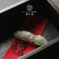 Frozen Spar Taihu Stone Jade brush holder Tea shelf Tea needle holder Tea pillow Mini Shoushan Stone paperweight