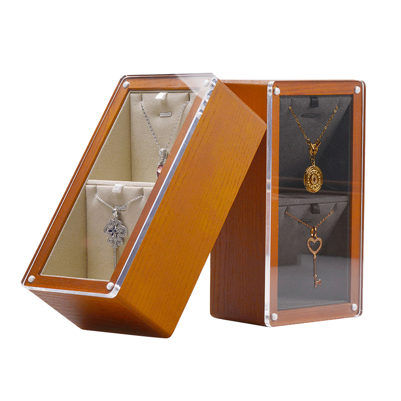 Doboni Creative Solid Wood Jewelry Storage Box Ring Pendant Multifunctional Magnetic Belt Lid Jewelry Storage Box