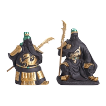 Creative and personalized purple sand can raise Guan Gong tea play tea pets boutique tea table tea set Guan Yu small ornaments decorations and decorations