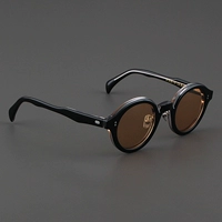 Черная прозрачная фоновая рама + поляризованная светло -коричневая линза