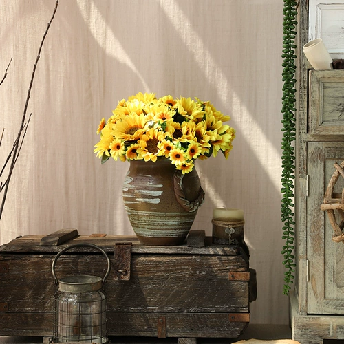 Реалистичные цветочные композиции на солнечной энергии для гостиной, декор