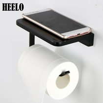 Black mobile phone tissue holder copper bathroom bathroom simple European hotel thick kitchen restaurant Home roll paper holder