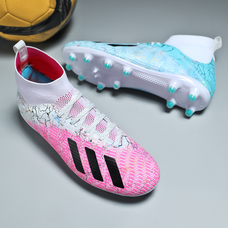 Girls football shoes high-top TF broken nails Ronaldo Assassin Messi Falcon AG long nails pupils children's training shoes male
