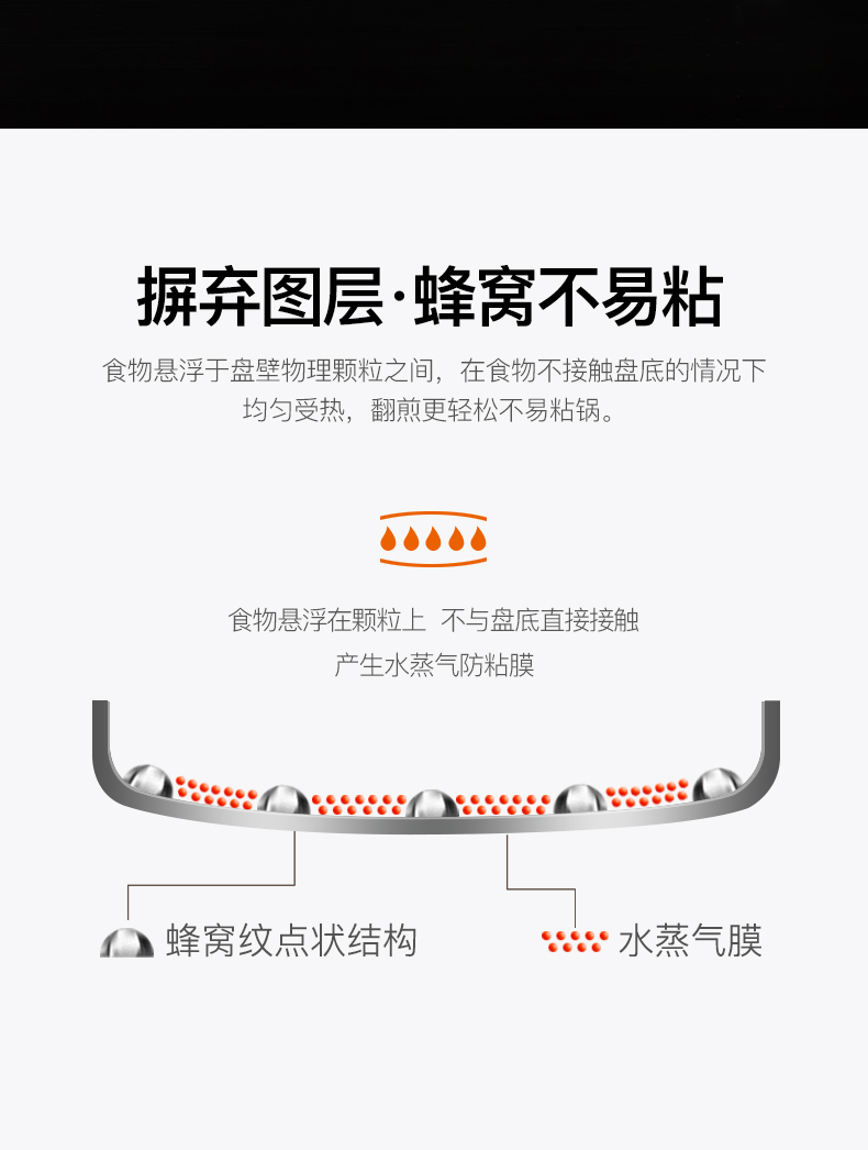 德国顶级厨具 康巴赫 304不锈钢不粘锅煎锅 26cm 图3