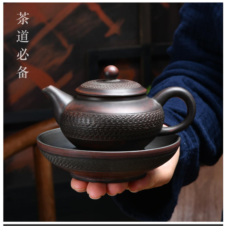 Xu ink to build water purple pottery teapot teacup kung fu tea set household manual single pot of restoring ancient ways is simple little teapot