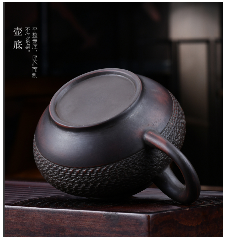 Xu ink to build water purple pottery teapot teacup kung fu tea set household manual single pot of restoring ancient ways is simple little teapot