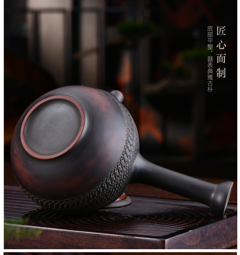 Xu ink to build water purple pottery teapot teacup kung fu tea set household manual single pot of restoring ancient ways is simple little teapot