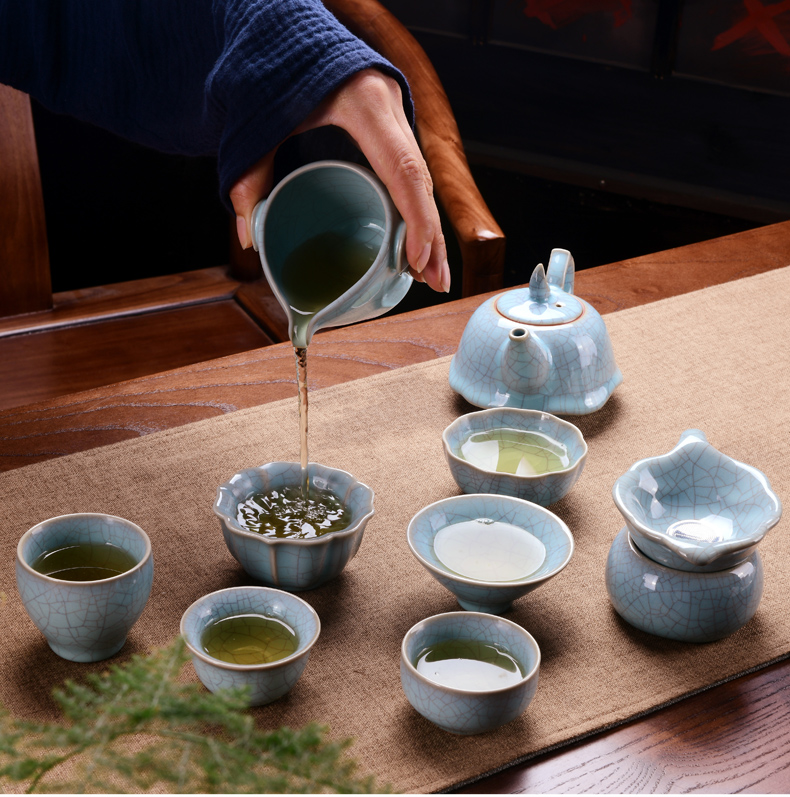 Restoring ancient ways of ink your up ceramic kung fu tea pot cracked ice tea keeps open piece of make tea, single pot of household size
