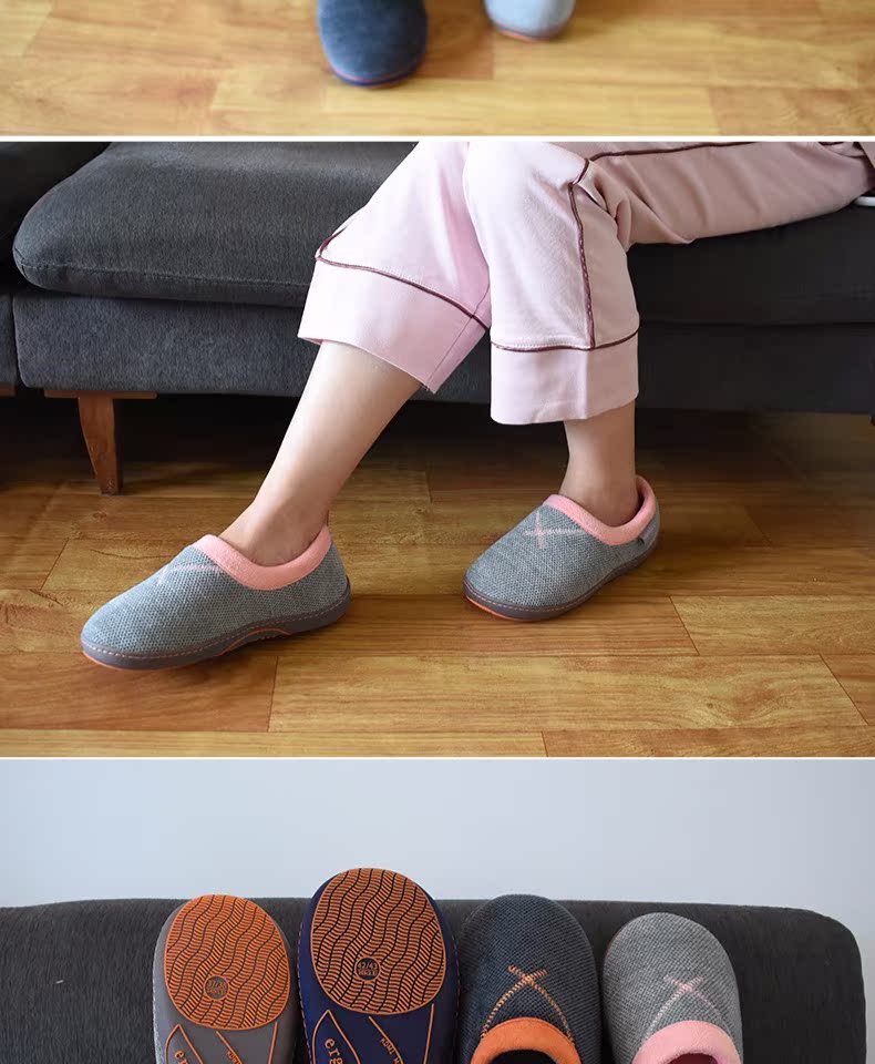 Mua một tặng một đôi dép bông mềm miễn phí vài mùa thu và mùa đông mới trong nhà túi lông chống trượt trong nhà với giày đế bệt ấm - Trang chủ dép nhựa đi trong nhà tắm