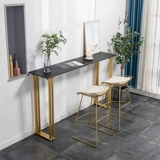 Nordic Light Luxury Rock Board Bar Table Стол Семейный Железный Искусство на стене мрамор длинный высокий настольный столик, чай, чай, винный батон