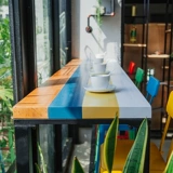 Нордический цвет сплошной деревянный бар на стену домашнего стола, стул кофейня с молочным чай