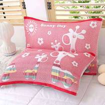 3 Layers Gauze Fabric Clip Silk Gauze Pillow Towel Thickened Soft Adult Wedding Celebration Gift Pillow Towel Couples Card