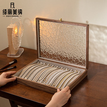 Qili Mena丨Chinese walnut creative necklace box elegant home gift earring ring solid wood jewelry box
