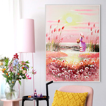 Hand-painted oil painting porch decorative painting bedroom bedside mural painting modern simple living room hanging painting beautiful art restaurant painting