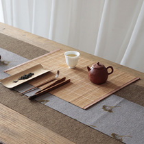 Customizable tea mat Bamboo mat Tea curtain Tablecloth Waterproof heat insulation mat Chinese Japanese tea ceremony accessories Placemat Zen