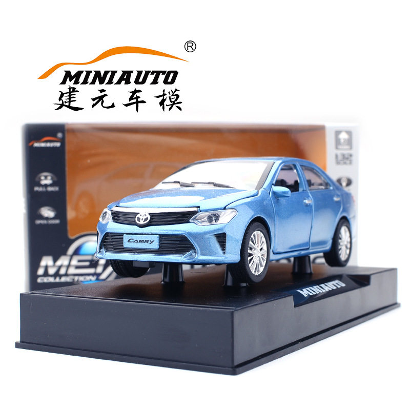 Construction Yuan car model simulation alloy car model CAMRY SOUND AND LIGHT FORCE TOY CAR COLOR BOX DRESS