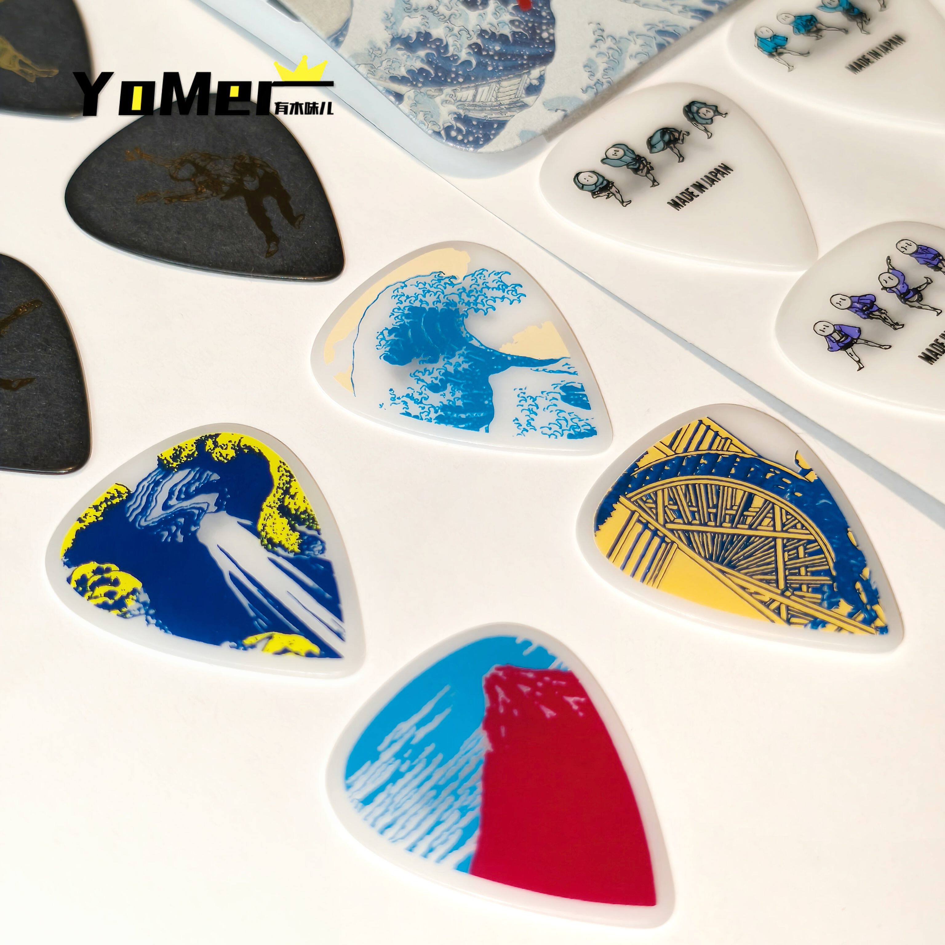 Медиатор fender正品 日本浮世绘限量版 东京限定款 电木吉他贝斯拨片