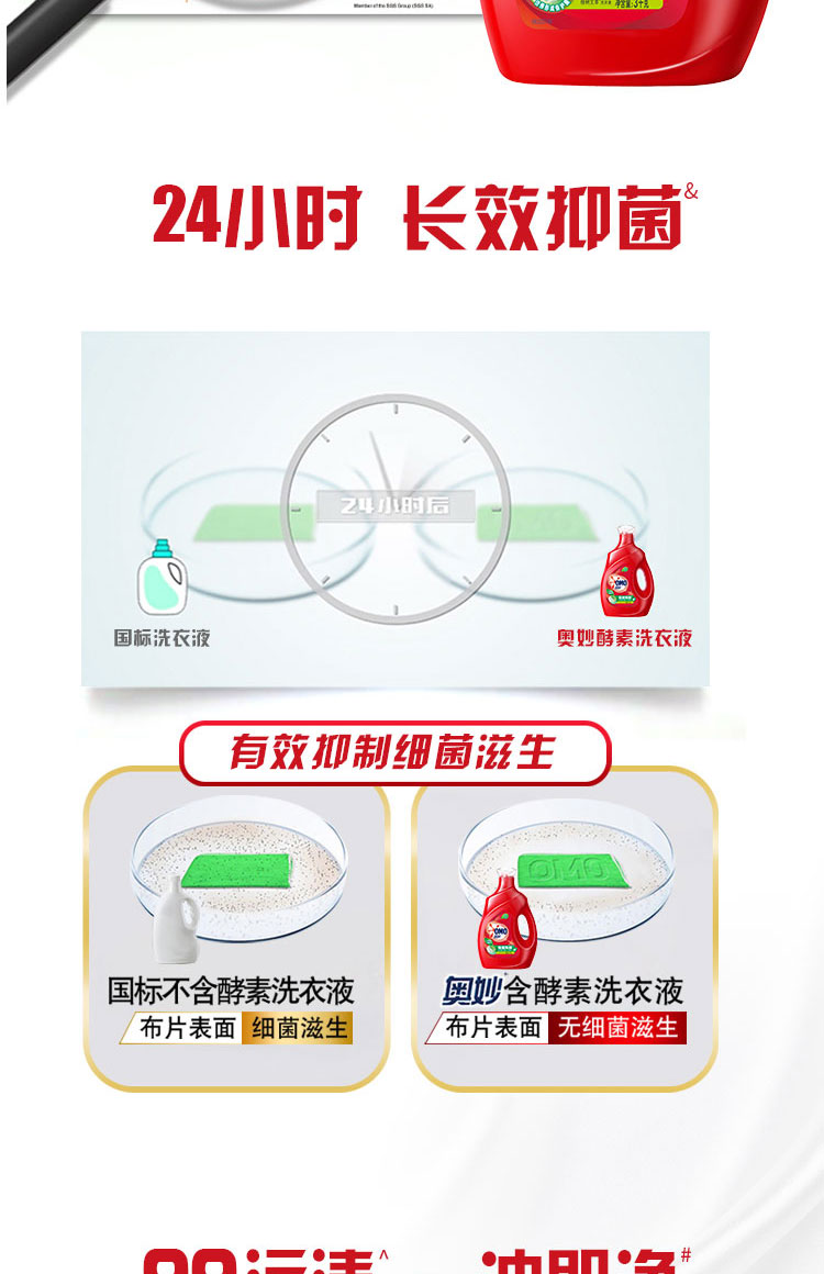 奥妙 除菌除螨洗衣液11.8斤+洗洁精500g 除菌率99.99% 图6