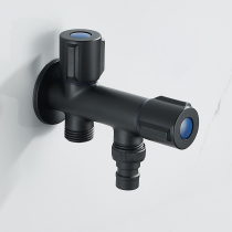 Black one-in-two out three-way corner valve pressurized women washing machine tap toilet spray gun set