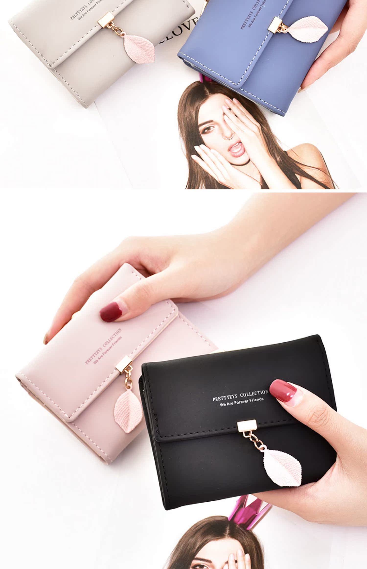 Ví Ben Lei nữ ngắn đoạn 2019 sinh viên mới phiên bản tiếng Hàn của gói thẻ mini 30% nhỏ xinh dễ thương - Ví tiền ví đựng thẻ