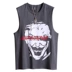 Áo vest anime nam tối màu punk gió không tay áo thun cotton màu đen cơ bản thấm mồ hôi lưng 2019 mới - Lót áo gym Lót
