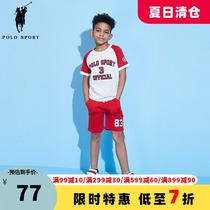 Polo Sport Childrens Clothing Boys summer Casual short-sleeved T-shirt Shorts Pants suit AXVN300045