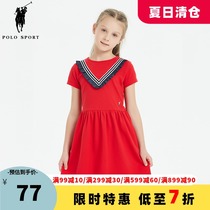 polo sport childrens summer Paul childrens clothing Medium and large virgin childrens cotton short-sleeved dress 99246A155