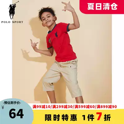 polosport children's clothing boys 2020 summer new cotton boys short-sleeved round neck T-shirt 99232F022