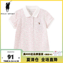 polosport children t-shirt girl crummy shirt 2022 summer fit new product embroidery short sleeve foreign air polo shirt